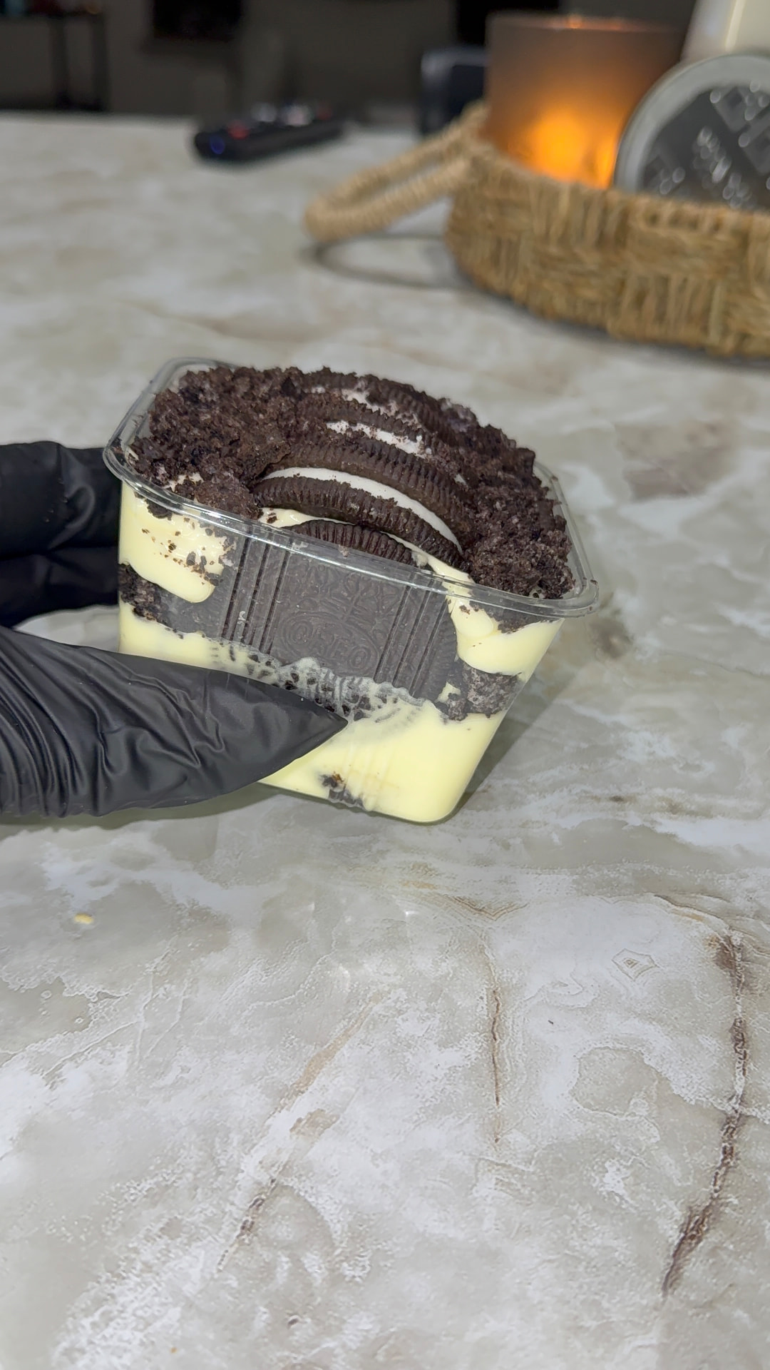 Oreo Craze banana pudding cup