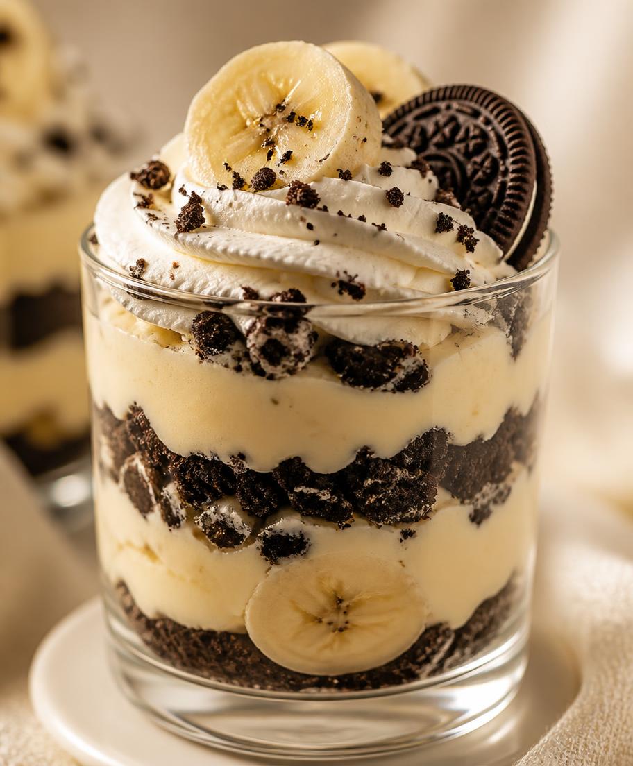 Oreo Craze banana pudding cup